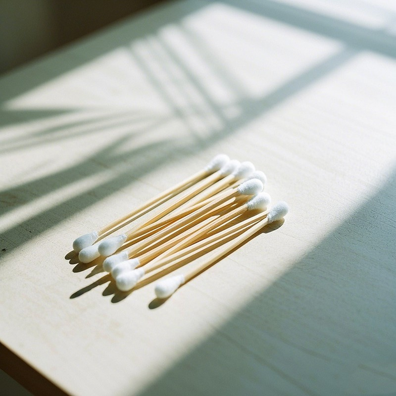 Bambus -Baumwollabstriche